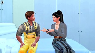 Telugu wife Savithatelugu gets busy with a construction worker in a steamy encounter