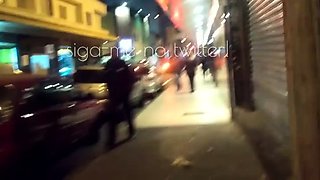 Busty brunette slut enjoys extreme amateur pov blowjob