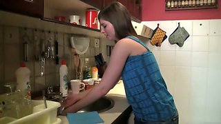 Hot Teenage Fucking In The Kitchen