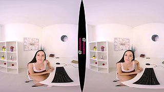 Wank For Work - Petite Brunette Fingering - Sexlikereal
