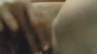 Orgasm cum of black mama cougar, she enjoyed video call fuck