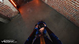 VR Conk: Horny Brunette Lucy Sucks And Fucks Anally In Fallout Cosplay Parody pt.1