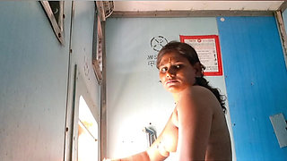 Local Desi girl art tattoo design on the boobs, After boobs sucking