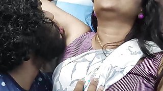 Vaishnavy and Sharun Raj saree lip lock romance part 1, Armpit lick romance with navel lick and lip lock, Mallu couple love