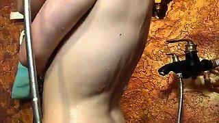 Hot Girl Washes Her Sexy Body, Fondles Her Pussy and Shakes Her Big Tits!