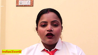 Indian Beautiful TV News Presenter fucked by director and cameraman! Indian Threesome sex