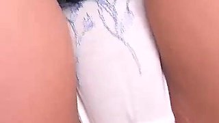 Even Those Who Love Panties Will Be Satisfied! Finger-in G-spot Masturbation Through a Hole in the Pants