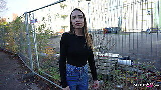 GERMAN SCOUT - Petite Latina Teen Priscila Belini with perfect Tits Pick Up for Casting Fuck