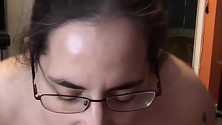 Step-son Gives Stepmom a Big Facial.
