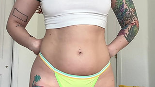 quick vertical vid thongs try on - jump transitions - panties available on Veggiebabyy Manyvids