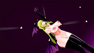 Morrigan Aensland Nude Dance and Sex Hentai Darkstalkers Mmd 3D Blonde Hair Color Edit Smixix