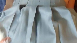 Schoolgirl Fucking Her with a Foxtail in the Ass