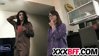 Lesbo women have a pajama party
