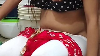 Bhabhi Fucked While Washing Clothes in the Bathroom Risky Outdoor