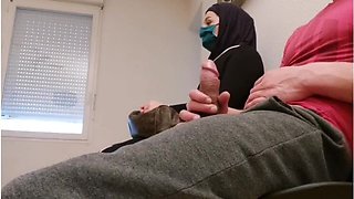 Naughty Doctor Sets Up Hidden Cam in Waiting Room - Muslim Slut Gets Caught with French Ball