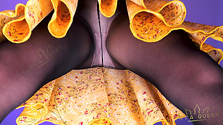 Under My Skirt Are My Panties, Do You Like My Thighs in Pantyhose?