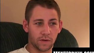 Inked stud masturbates his fleshy beefstick and spews