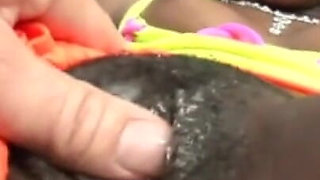 Ebony girl needs a facial