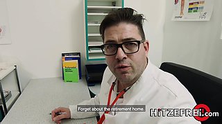 HITZEFREI Fake doctor fucks a petite brunette patient