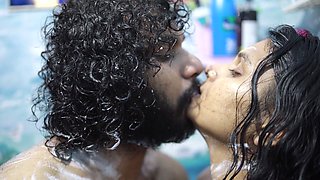 Bath with Step Sister and Romance Sex Part 1,vaishnavy and Sharun Raj Bath Romance with Sex, Malayali Couple Bath Romance