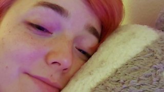 Sexy amateur redhead teen double dildo action