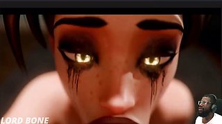 Bald Ass Pussy Ashe Gets Anal Fucked, Thicc Fat Ass Vyse Is Fucked From Behind, Mascara Tracer Sucks Cock