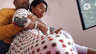 Permi Pooja Hot Indian Wife Gets Horny Watching Video, Husband Fucks Her Ass Doggy Style