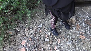 American Soldier Fucks Muslim Wife Outdoor