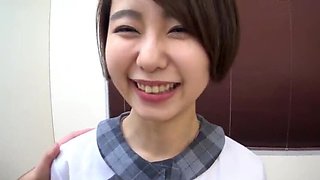 Japanese Schoolgirl Mana Imori in Uniform - Naive to Naughty Blowjob