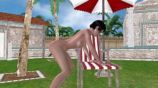 3D Animated Sex Videos: Beautiful Girl Masturbating with a Cucumber