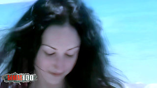 Ana-martin Pornostar Brunette with Big Boobs Ana Martin Getting Naked by the Sea