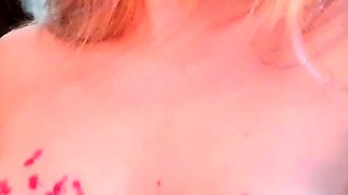 Big boobs milf masturbates with her dildo