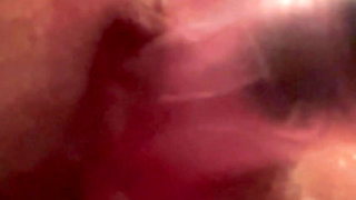 Intense creamy squirt using fucking machine
