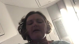 Huge Piss on Plane After Holding It for Four Hours!