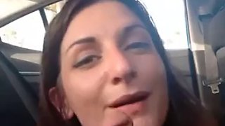 Backseat Passionate Blowjob