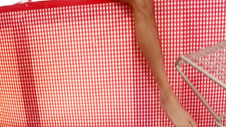 Funny Food Scene 2: Couple of Blonde Waitresses Fucking in Lingerie in a Foursome Covered in Cream