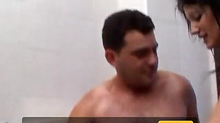 Italian young couple can do a lot of dirty things in the toilet