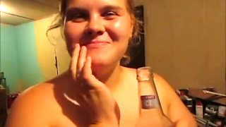 Wife Swallows Piss & Enjoy It, Whole Bottle of Piss From Husband Dick