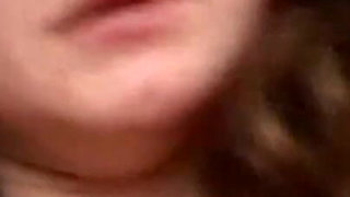Sexy brunette masturbating with her dildo toy in close up