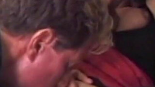 Double Penetration and Cumshot in Mouth of Two Big Cocks for Busty Vintage MILF