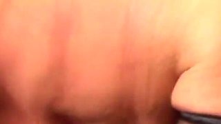 Mature bbw is pleasing guy's cock with her balloons