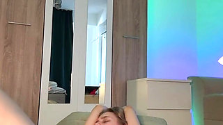 Squirting a lot and riding the dildo