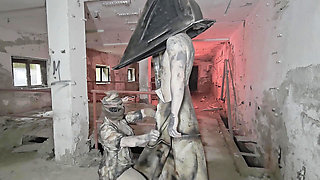 Silent Hill Nurse Gets Punished by Pyramid Head - Cosplay Fantasy