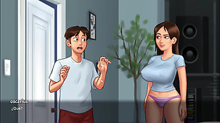 I catch my stepmom masturbating - Summertime Saga