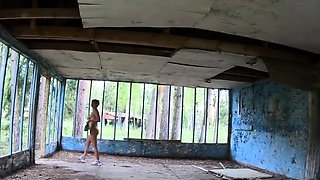 Blonde Solo Babe in Abandoned House