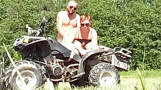 Took my stepmom for a ride on an ATV and fucked her