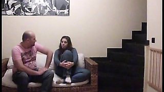 Mature amateur in glasses handjob for cumshot and loves it