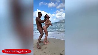 Skinny Dipping Punished by BBC Lifeguard Troy Francisco - Eve Sweet Outdoor Public Sex