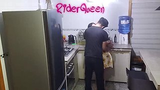 Hot Stepmom Gets Surprise Kitchen Fuck - Big Tits Latina MILF RiderQueen
