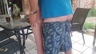 Fucking My Ex Wife Outdoor on the Patio Before I Borrow Her Money Again